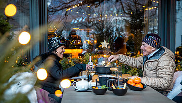 Fondue im Winter auf der Terrasse 2026